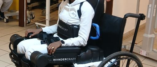 Un exosquelette au Centre Hospitalier de Cayenne.