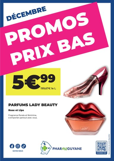 PARFUM Lady Beauty Pink OU Lips au choix