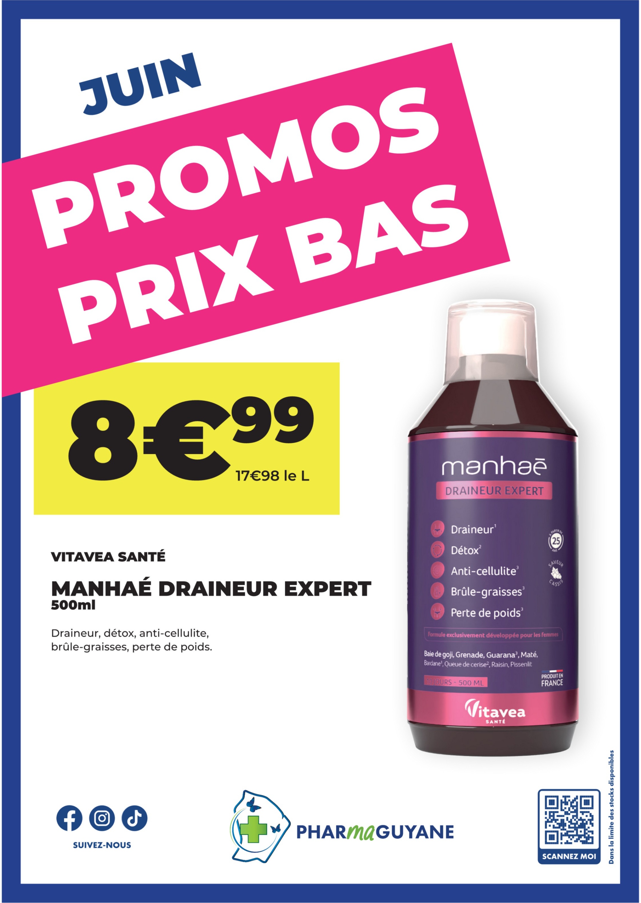 MANHAÉ Draineur expert 500ml