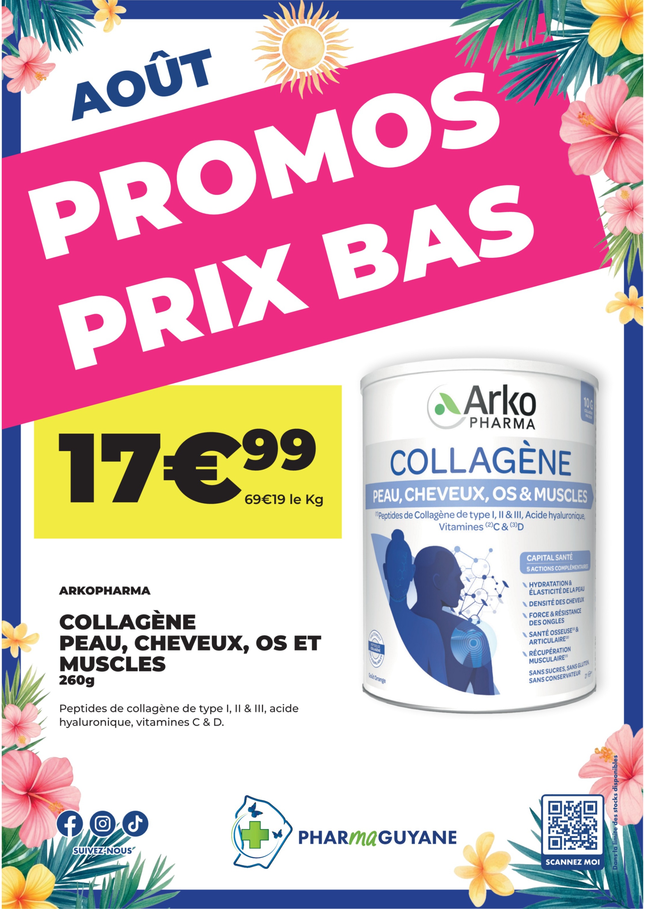 ARKOPHARMA Collagène peau, cheveux, os et muscles