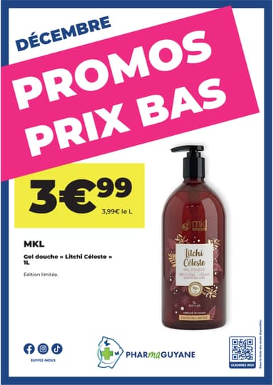 MKL Gel douche "Litchi Céleste" 1L