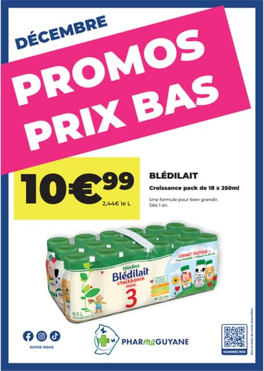 BLÉDILAIT Croissance pack de 18 X 250ML