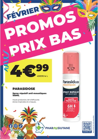 PARASIDOSE Spray répulsif anti-moustiques 100ML