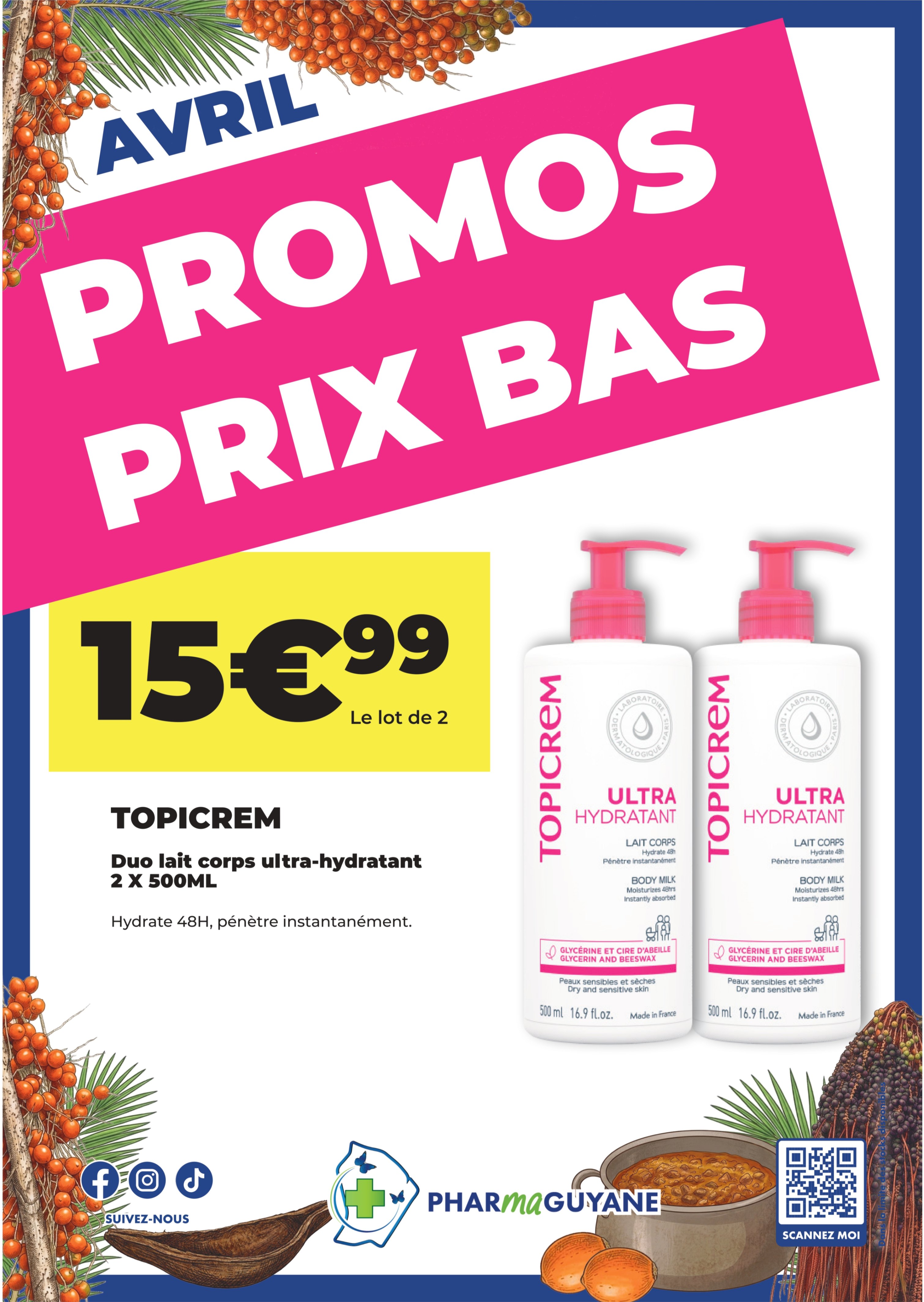 TOPICREM Duo lait corps ultra-hydratant 2 X 500ml